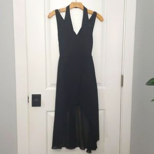 Bebe black high low cocktail dress XXS